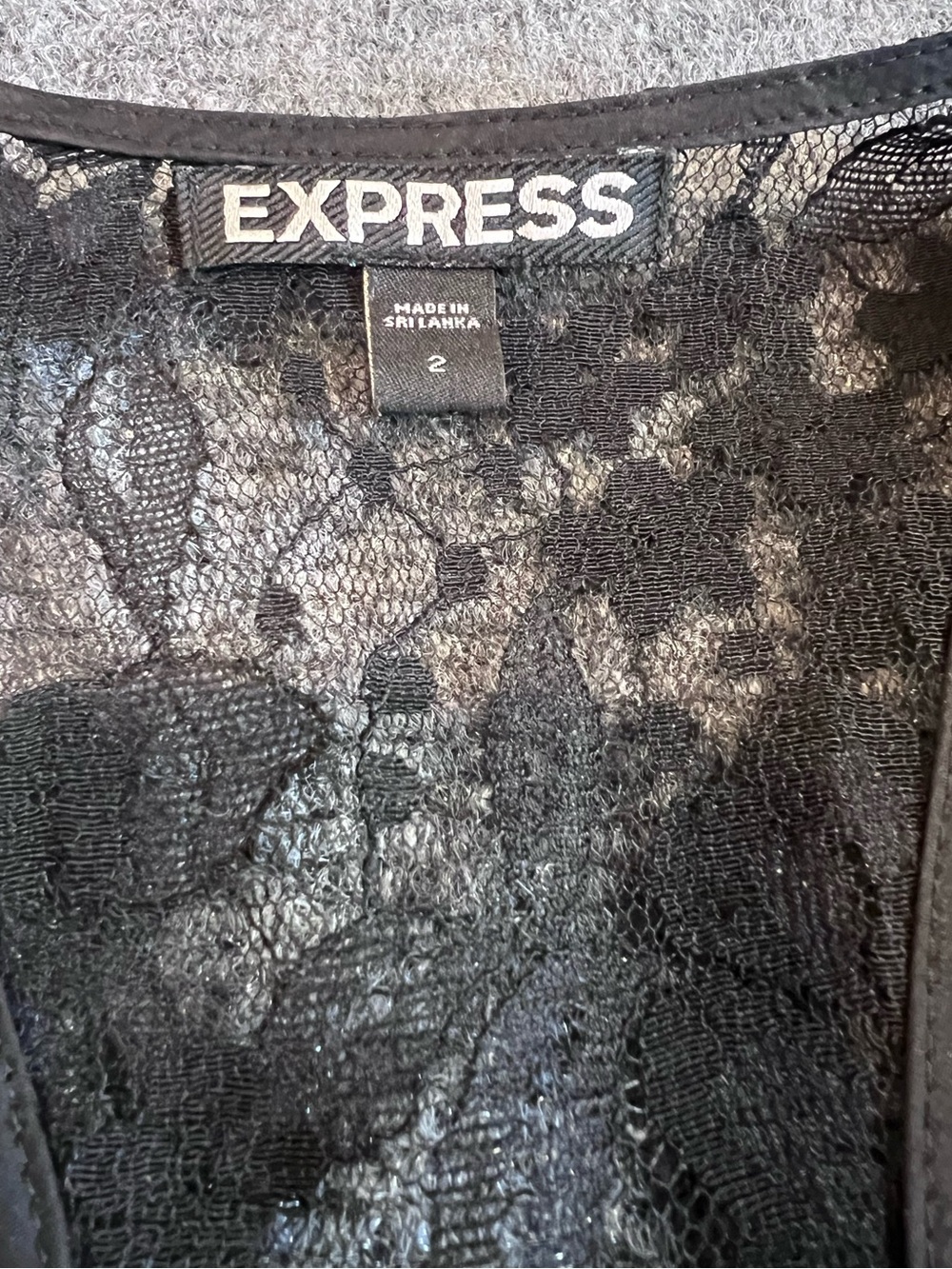Women’s Black Lace Racer Back Button Vest - Size 2 - by Express - Picture 2 of 16